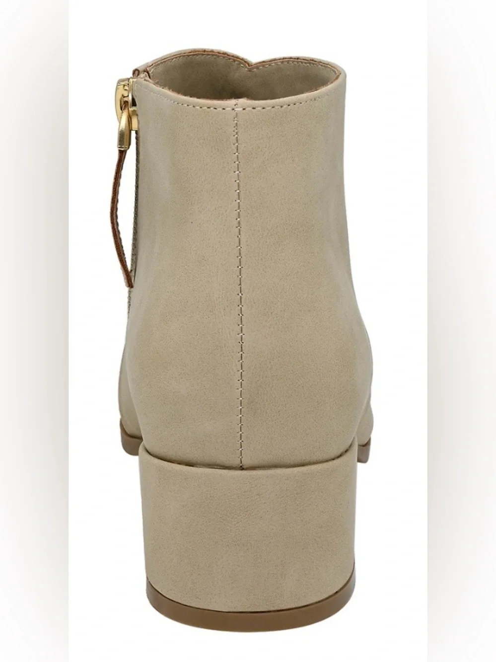 KIM ROGERS Elaine Booties Women's Beige Ankle Boots - Low Block Heel NWT- No box